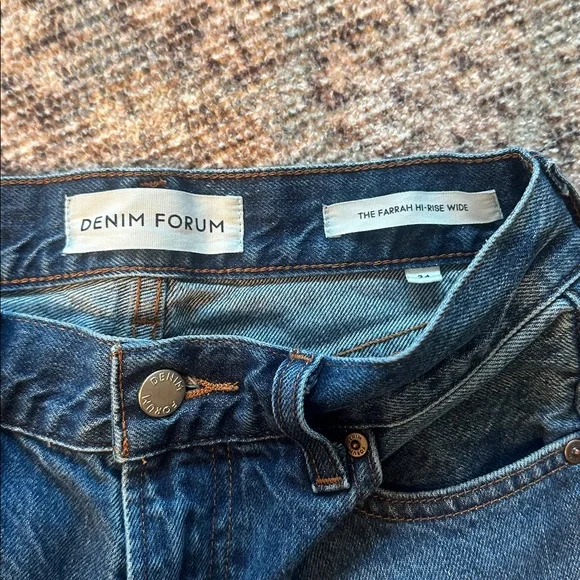 Denim Forum Farrah Hi Rise Wide Leg Jean - Picture 3 of 3